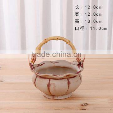Ceramics Flower Pot for Home Office Desk Garden Decoration photo-3