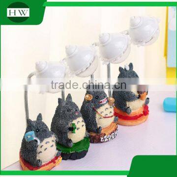 Plastic Resin Decorative Cartoon Totoro Eye Protection Battery Operated Led Study Reading Desk Table Touch Night Light Lamp photo-4