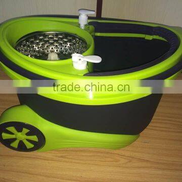 high spindle rotation spin mop with wheels