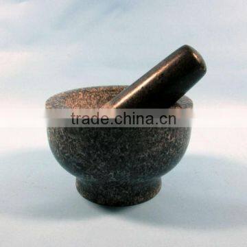 Polised Granite Mortar and Pestle With Unique Design photo-4