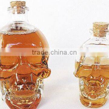 Clear Glass Skull Decanter - Fill It Up W/ Wine, Beer or Liquor, 100/150/380/700 ml photo-3