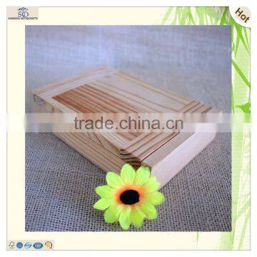 Recycled Plywood Paulownia Pine Foldable Wood Pill Box photo-2