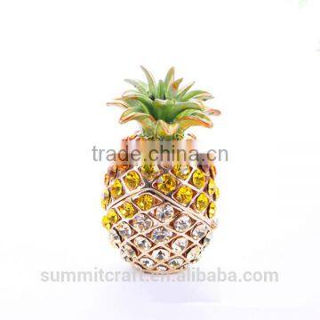 Wedding Take Away Gifts Artificial Diamante Mini Metal Pineapple Figurine photo-5