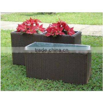 2012 design 2pcs flower planter Set/wood frame with four-cornered shape/using materials closed with environment/2pcs planter set