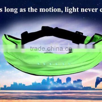 Battery Free Waist Bag With Self-powered Safety LED Light for Night Runner photo-4