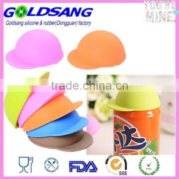 Customized Hat Shape Tin Can Bottle Silicone Lid photo-2