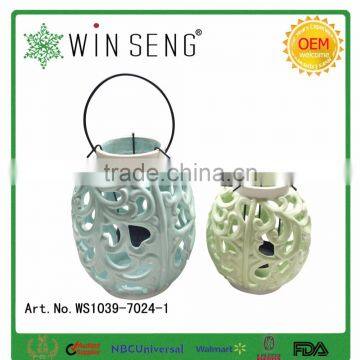 Creative Ceramic Hollow Lantern Candle Holder photo-4