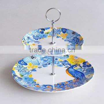 Ceramic Cake Stand With Chrome Stand photo-2