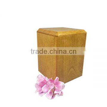 European square cremation Urn funeral product Wooden Ashes Urn