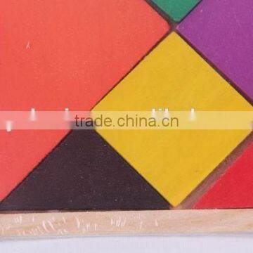 Educational Toy Colorful Wooden Jigsaw Puzzles/tangram Puzzle/seven-piece Puzzle Toy for Children photo-2