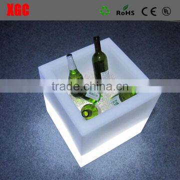 Custom plastic wine cooler/clear plastic ice bucket for wholesale