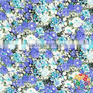 Cotton Yarn Dyed Shirt Grey Fabric Beautiful Floral Printing Sofe Cotton Polyester Cloth Fabrics photo-2