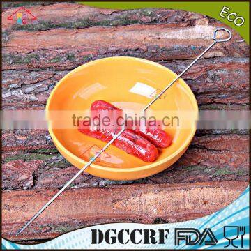 NBRSC 12pcs New Non-stick Stainless Steel Barbecue Needles BBQ Shish Skewers Ring-Tip Handle photo-3