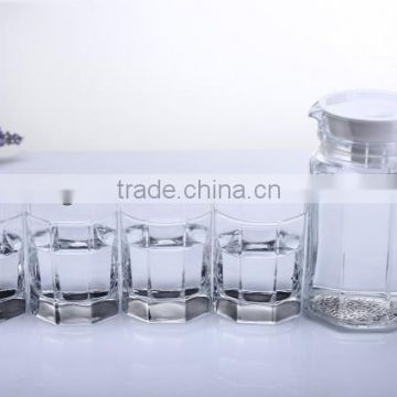 500ml octagonal glass jug set