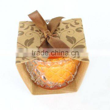 Creative Gift Orange Wax Candle Hold photo-2