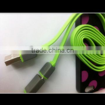 Flat USB Charging Cable Charger line for iphone 5 and Samsung