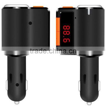 Dual USB Auto Car Charger Kit With Wireless Bluetooth Hands Free Calling Speaker MP3 Player FM Transmitter Cigar Lighter photo-4