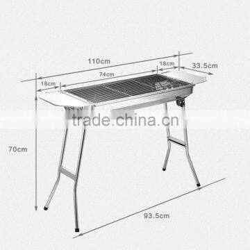 Outdoor Picnic Stainless Steel Charcoal Drawer Design BBQ Grill With Foldable Legs photo-2