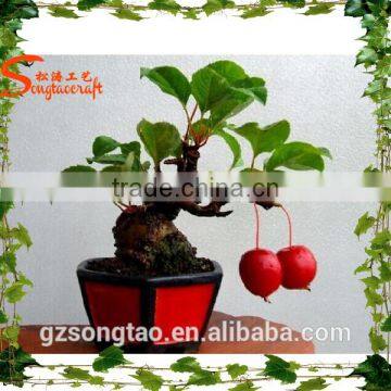 Artificial Plants and Trees/china Supplier Artificial Red Pomegranate Bonsai Tree photo-2