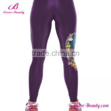 OEM service fashionable purple sport fitness women leggings manufacturer