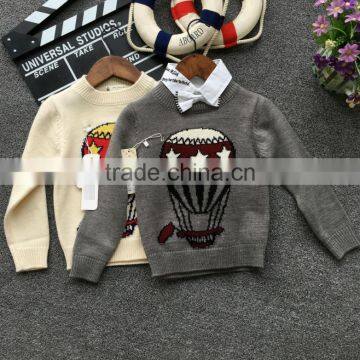 3-9years baby kids cashmere balloon patchwork pattern sweater
