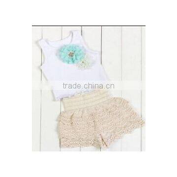 2017 High Quantity Baby Spring/summer Outfits Lace Petti Set photo-5