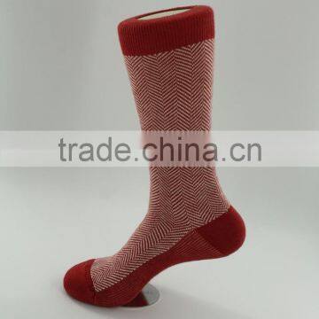 Men ribbed cotton dress socks as happy socks quality with seamless toe closure