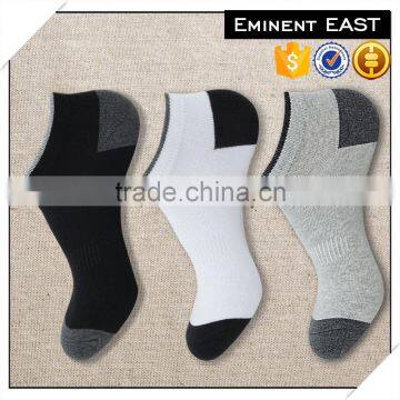 small order Customized simple design black white grey color adult cotton socks