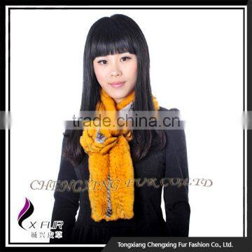 CX-S-165B 2016 New High Quality Stock Scarf Rose Rex Rabbit Fur Scarf Women photo-3