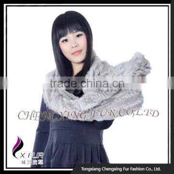 CX-S-123C Winter Women Rabbit Fur Scarves / Women Rabbit Fur Scarf photo-6