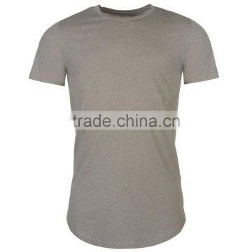Wholesale Fashion Style Scooped Bottom Curved Hem t Shirts for Man photo-3