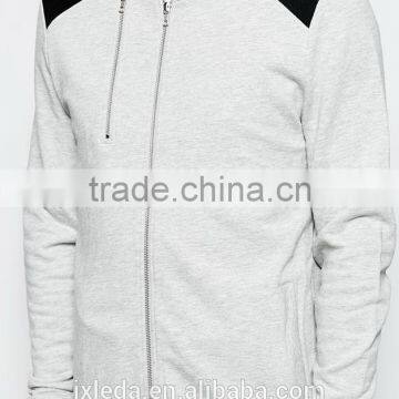 OEM Custom Wholesale Double Zips Streetwear Man Bomber Jacket in Jersey Made in China photo-2