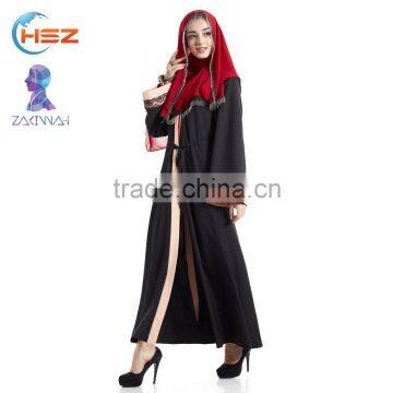 Zakiyyah E007 Dubai Butterfly Abaya Models Wrapped Cardigan Abaya Black Free Size Stone Work