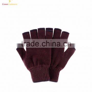 Winter Knit Custom Cashmere Gloves Half Fingers Cashmere Gloves