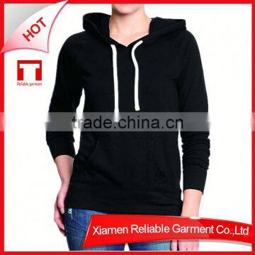 Cheap blank black custom girls hoodies