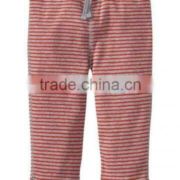 BOYS COTTON STRIPED PANT WITH SOLID WAIST BAND & CUFFS