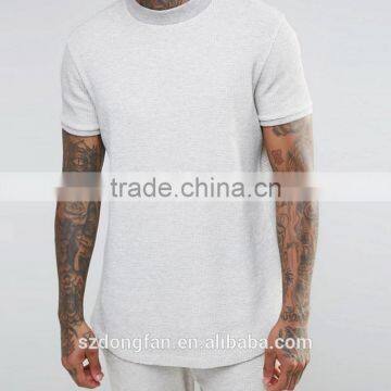 Cotton Polyester Men Fashion Short Sleeve Crew Neck Slim Fit Blank T-shirt Men Plaid Casual Clothes photo-3