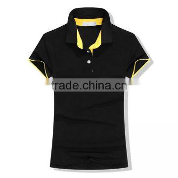 Custom Slim Fit High Quality Women Polo Shirt Design With Combination photo-2