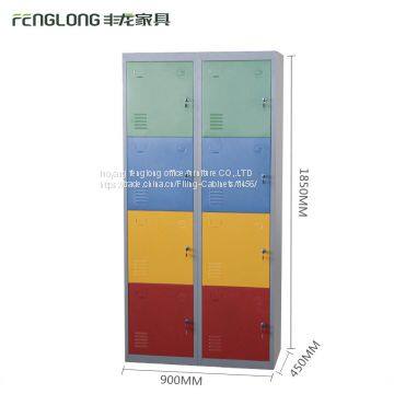 High Quality School Metal Locker 8 Doors/ Steel Colorful Locker 8 Doors