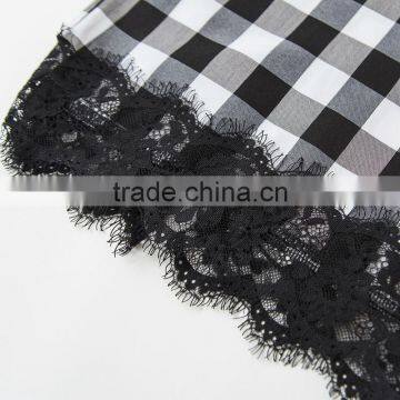 ShiJ 2017 New Design Brand Casual Black White Lattice Lace Vest Women Dresses photo-5