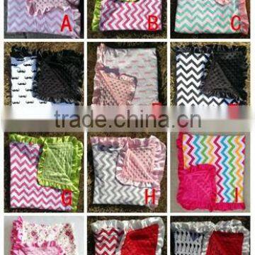 Baby Chevron Minky Blanket Baby Minky Blanket Soft Baby Blanket Minky Dot Plain Minky Dot Fabric Baby Blankets Baby Mink Blanket photo-3