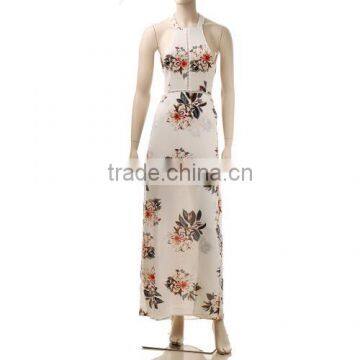 2017 New Side Slit Dress Summer Beach Fashion Chiffon Women Long Dress photo-4