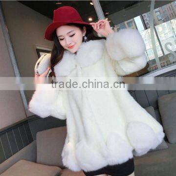 Imitation rabbit fur coat