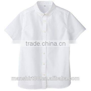 Short Sleeves Oxford White/blue Shirts for Kids photo-2