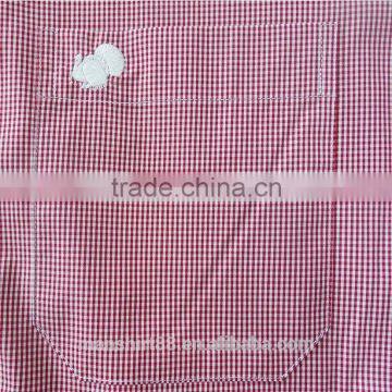 Garment 100% Cotton New Fashion Gingham Men Dress Shirt With Embroidery Men Shirt photo-3
