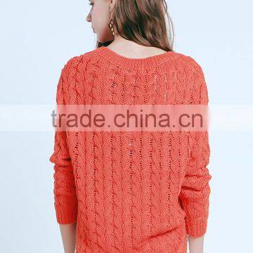 Branded Ladies See-through Loose Pullover Free Crochet Sweater Pattern With Custom Wholesale photo-4