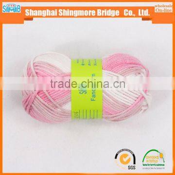 Knitted Yarns China Supplier Cheapest Wholesale Oeko Tex Certified 100% Acrylic Yarn, Space Dyeing Multicolor Yarn for Scarf