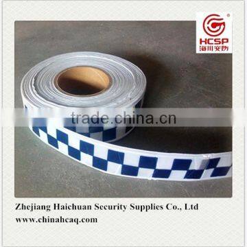 White And Blue Reflective Tape PVC Crystal Lattice Reflective Tape for Safety Clothing