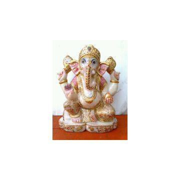 GANESHA GANESH STATUE HANDMADE POLY MARBLE HOME DECOR ART BEST GIFT