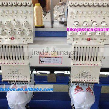 fushun 902 2heads tubular cap t shirt computerized embroidery machine